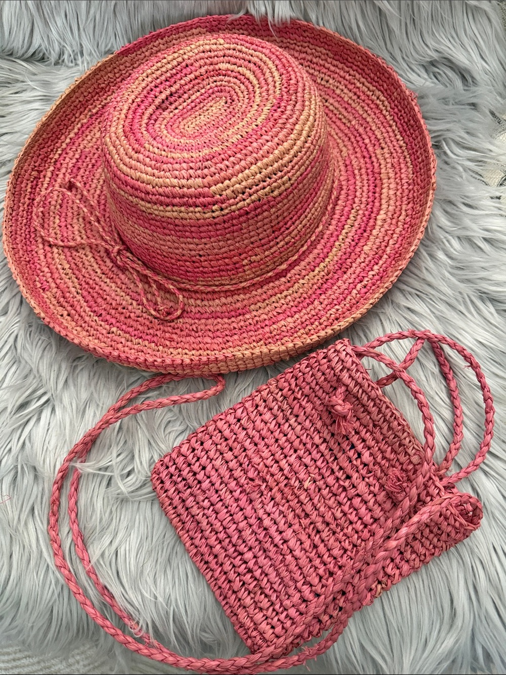 San Diego Hat Company Pink Rattan Braided Sun Hat - Picture 16 of 16